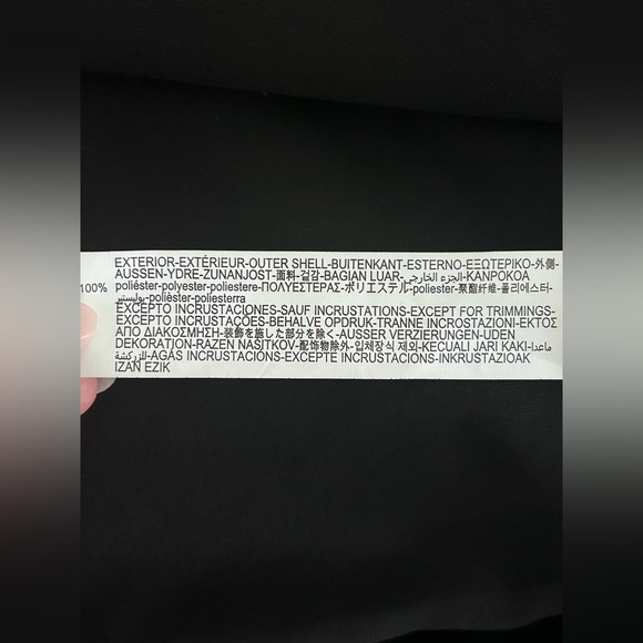 Zara Black Velvet with Rhinestone Mini Skirt Size Medium NWT - Picture 4 of 7